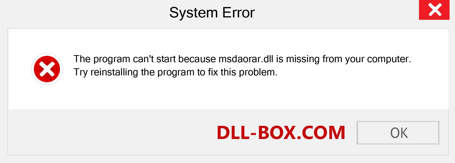  msdaorar.dll file is missing?. Download for Windows 7, 8, 10 - Fix  msdaorar dll Missing Error on Windows, photos, images