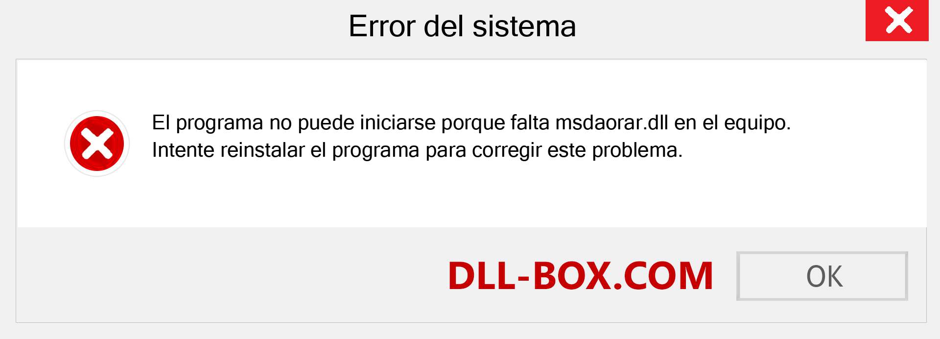 ¿Falta el archivo msdaorar.dll ?. Descargar para Windows 7, 8, 10 - Corregir msdaorar dll Missing Error en Windows, fotos, imágenes