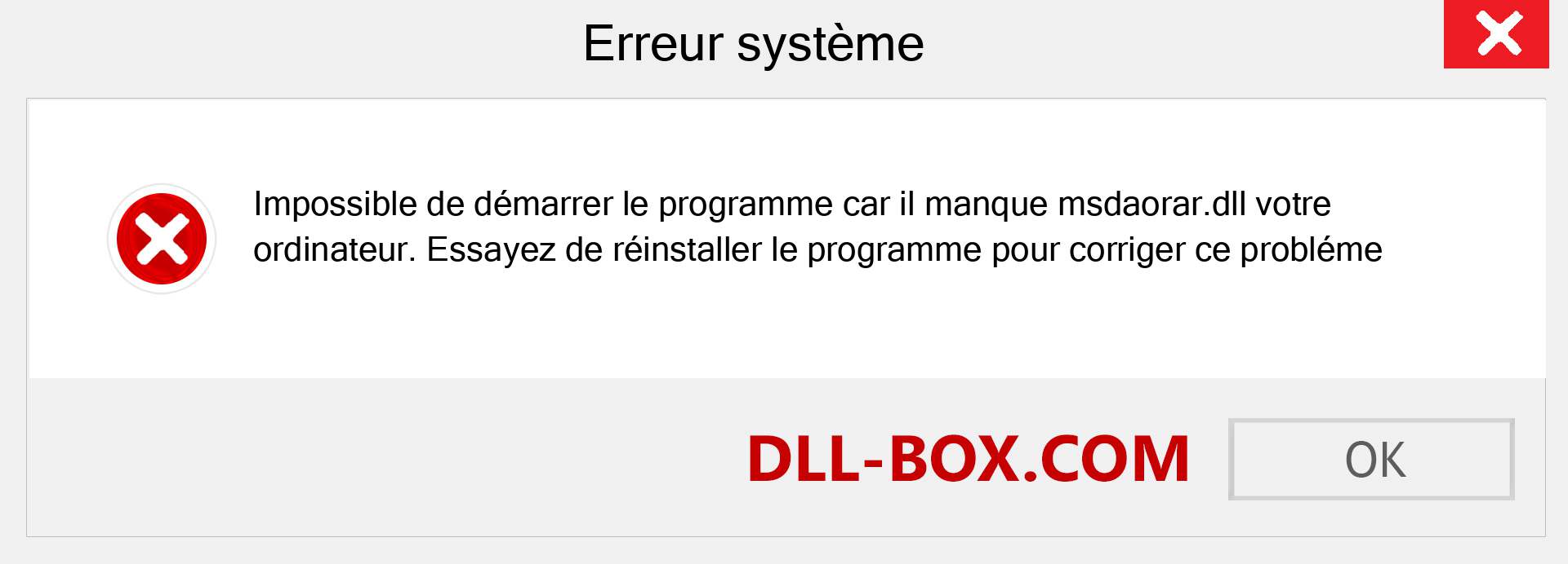 Le fichier msdaorar.dll est manquant ?. Télécharger pour Windows 7, 8, 10 - Correction de l'erreur manquante msdaorar dll sur Windows, photos, images